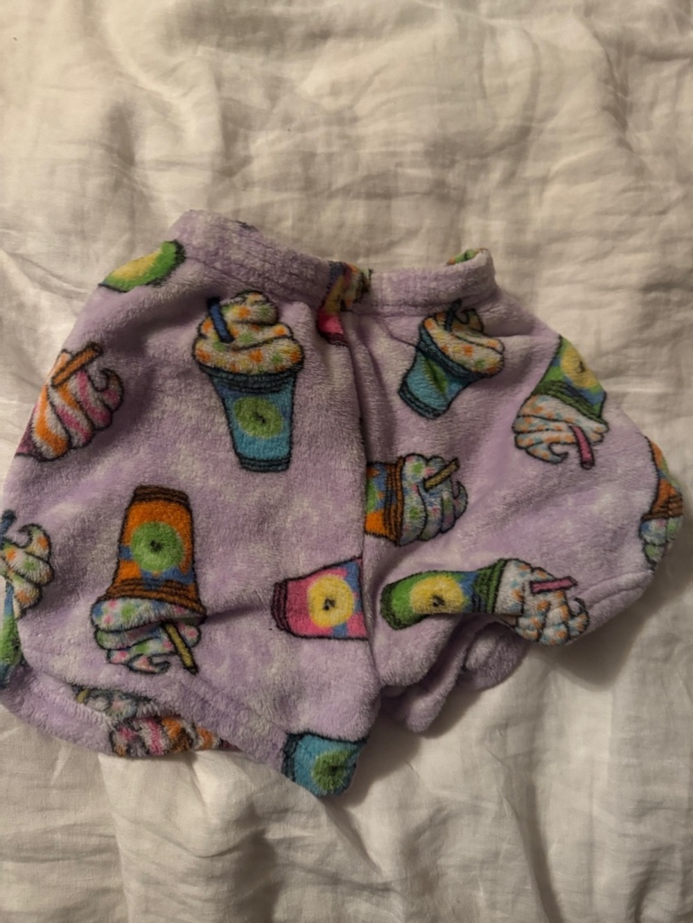 Girls fleece pajama shorts